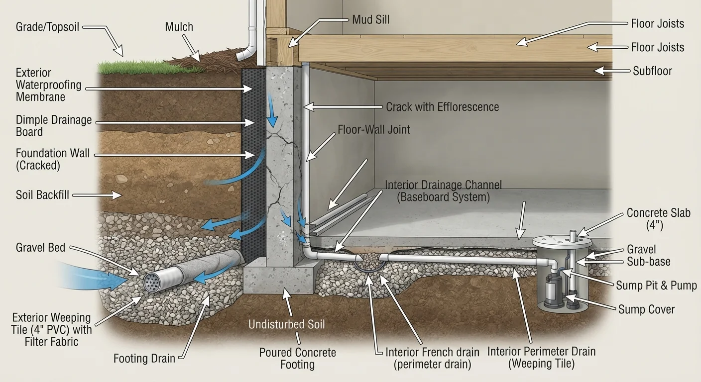 Basement Waterproofing: Interior vs. Exterior Approaches Explained